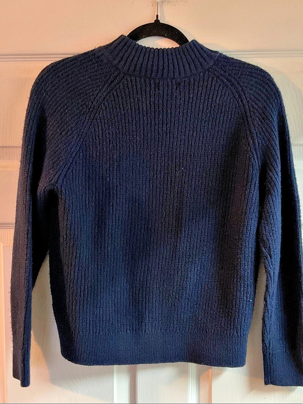J.Crew Ribbed mockneck sweater Blue Small